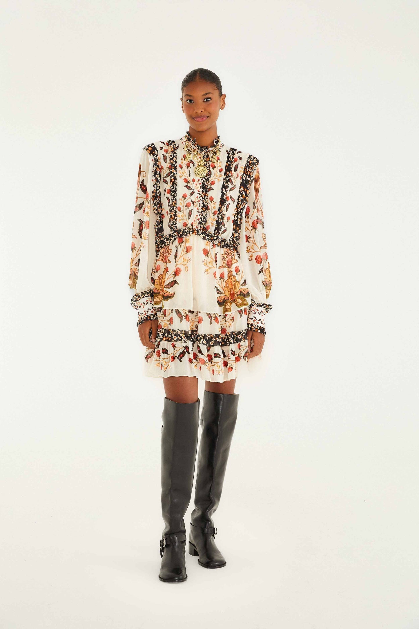 FARM Rio Cream Berry Garden Mini Dress | FARM Rio
