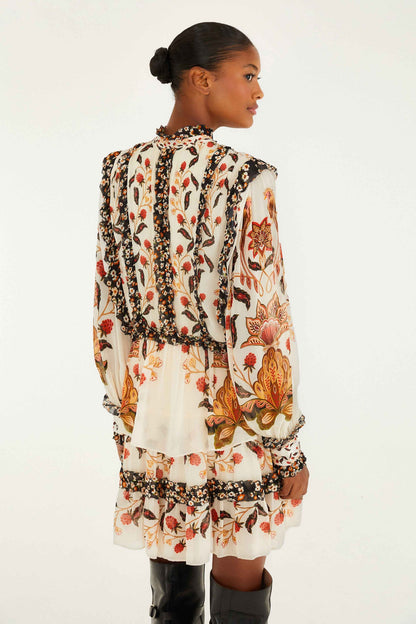 FARM Rio Cream Berry Garden Mini Dress | FARM Rio