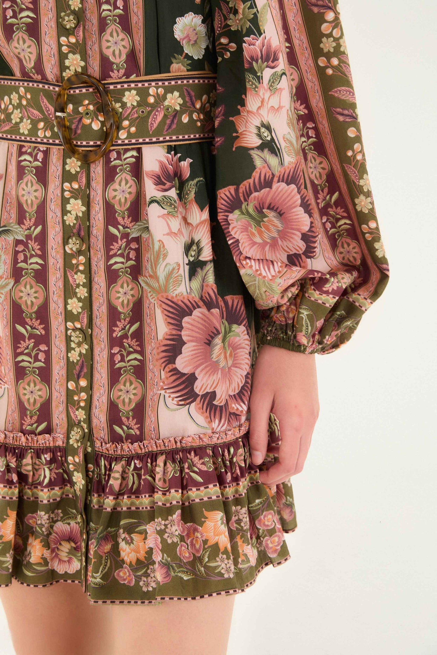 FARM Rio Green Flowering Garden Tree Mini Dress | FARM Rio