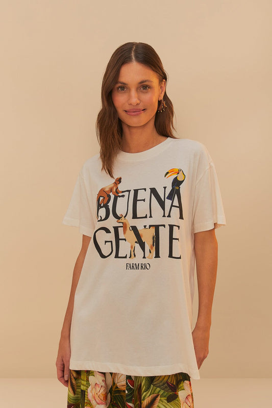 FARM Rio Off-White Buena Gente Relaxed T-Shirt