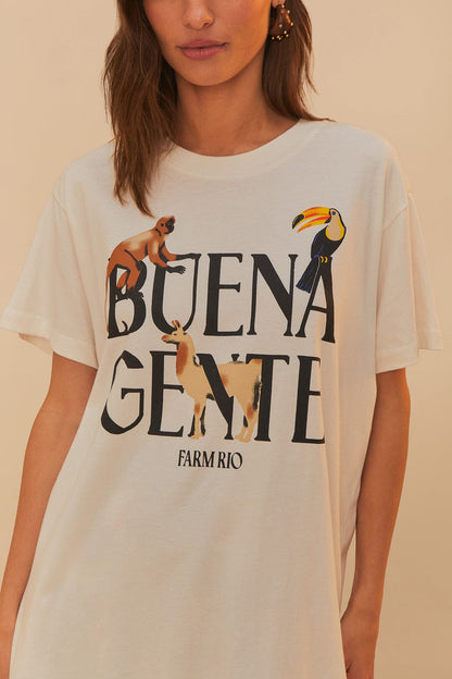 FARM Rio Off-White Buena Gente Relaxed T-Shirt