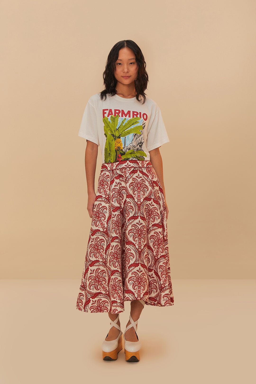FARM Rio Off-White From Brasil To The World Relaxed T-Shirt