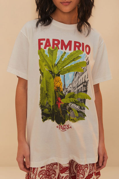 FARM Rio Off-White From Brasil To The World Relaxed T-Shirt