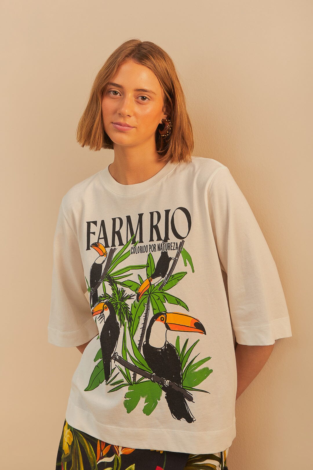 FARM Rio Off-White Nature Lovers Toucans T-Shirt