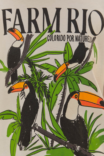 FARM Rio Off-White Nature Lovers Toucans T-Shirt