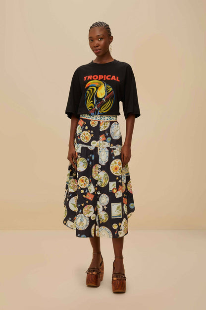 FARM Rio Black Tropical Organic Cotton T-Shirt