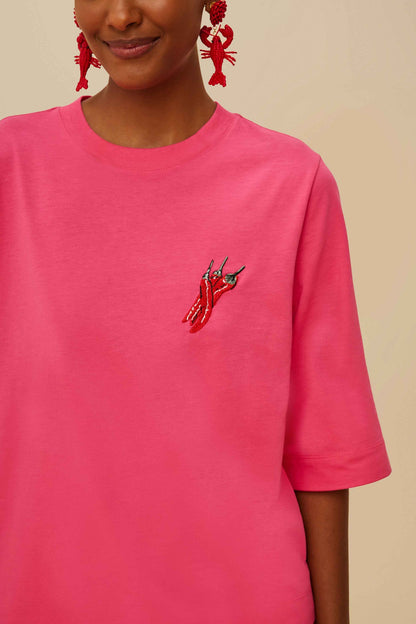 FARM Rio Pink Spicy Pepper Organic Cotton T-Shirt