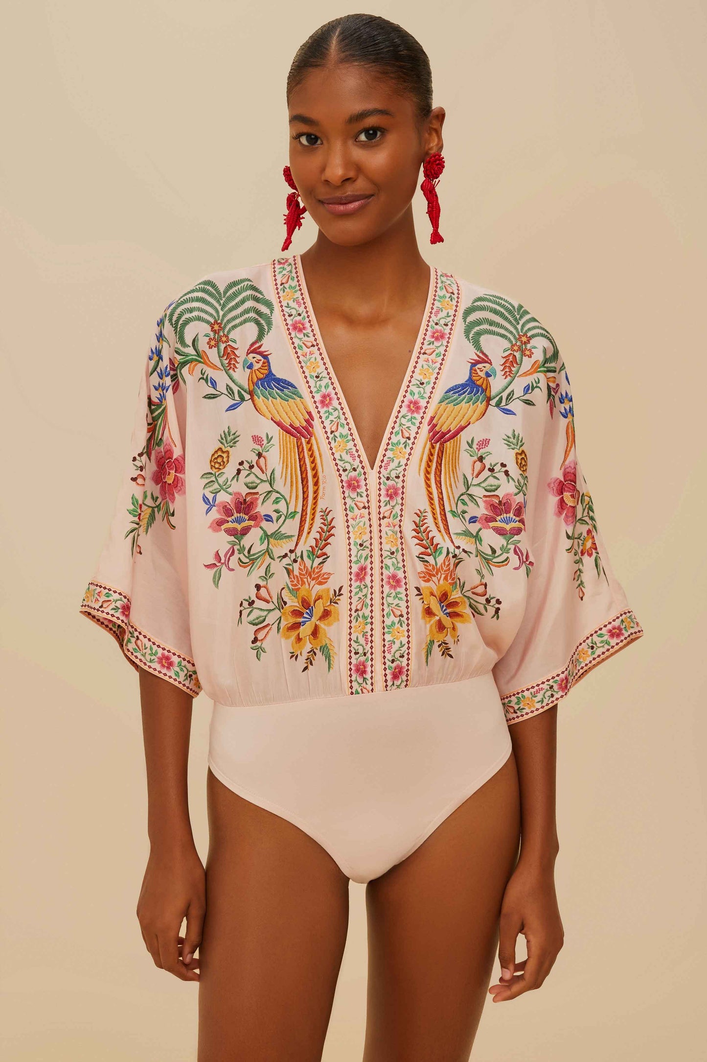 FARM Rio Pink Delicate Forest Bodysuit