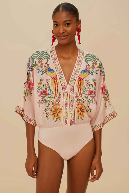 FARM Rio Pink Delicate Forest Bodysuit