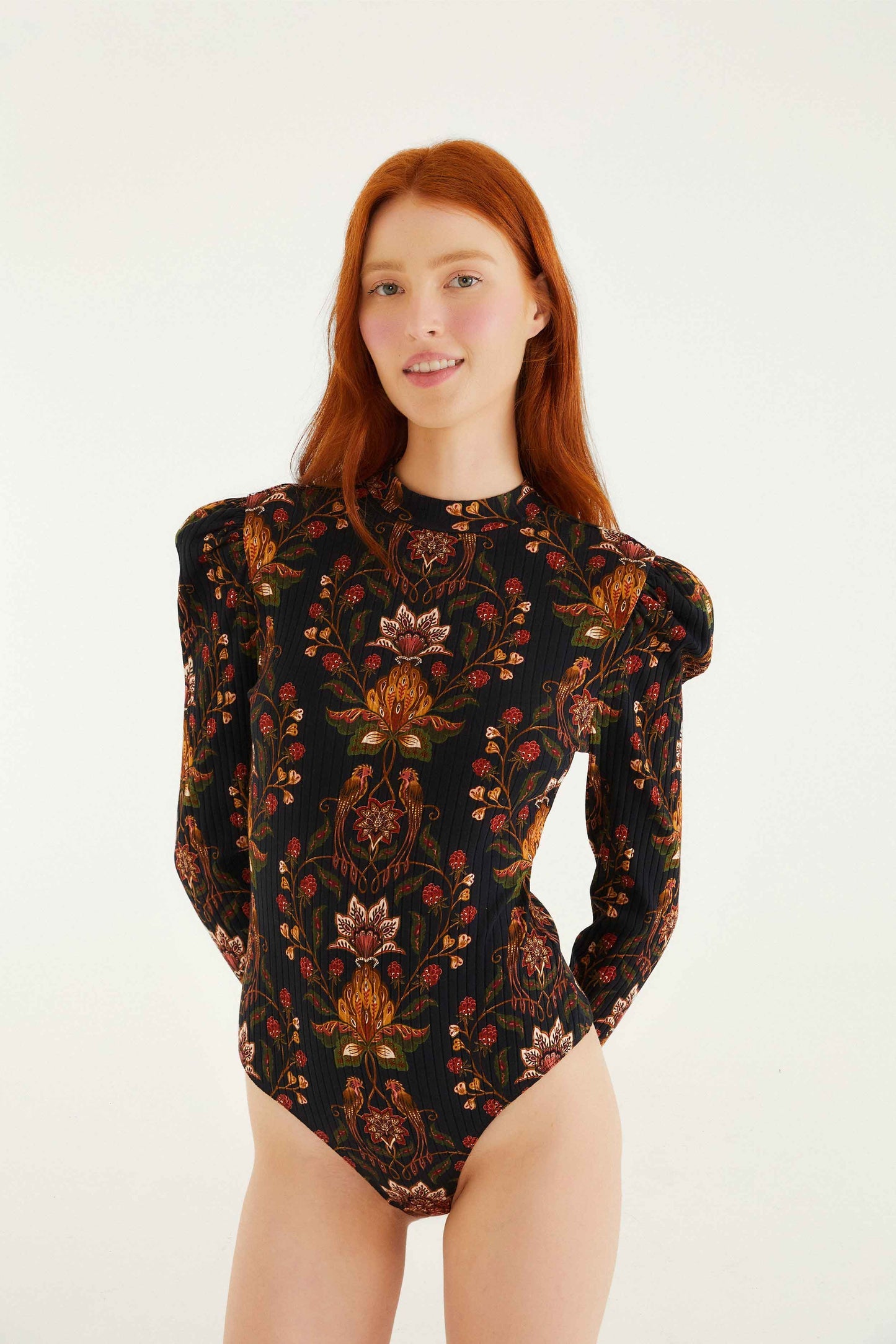 FARM Rio Black Berry Garden Organic Cotton Bodysuit | FARM Rio