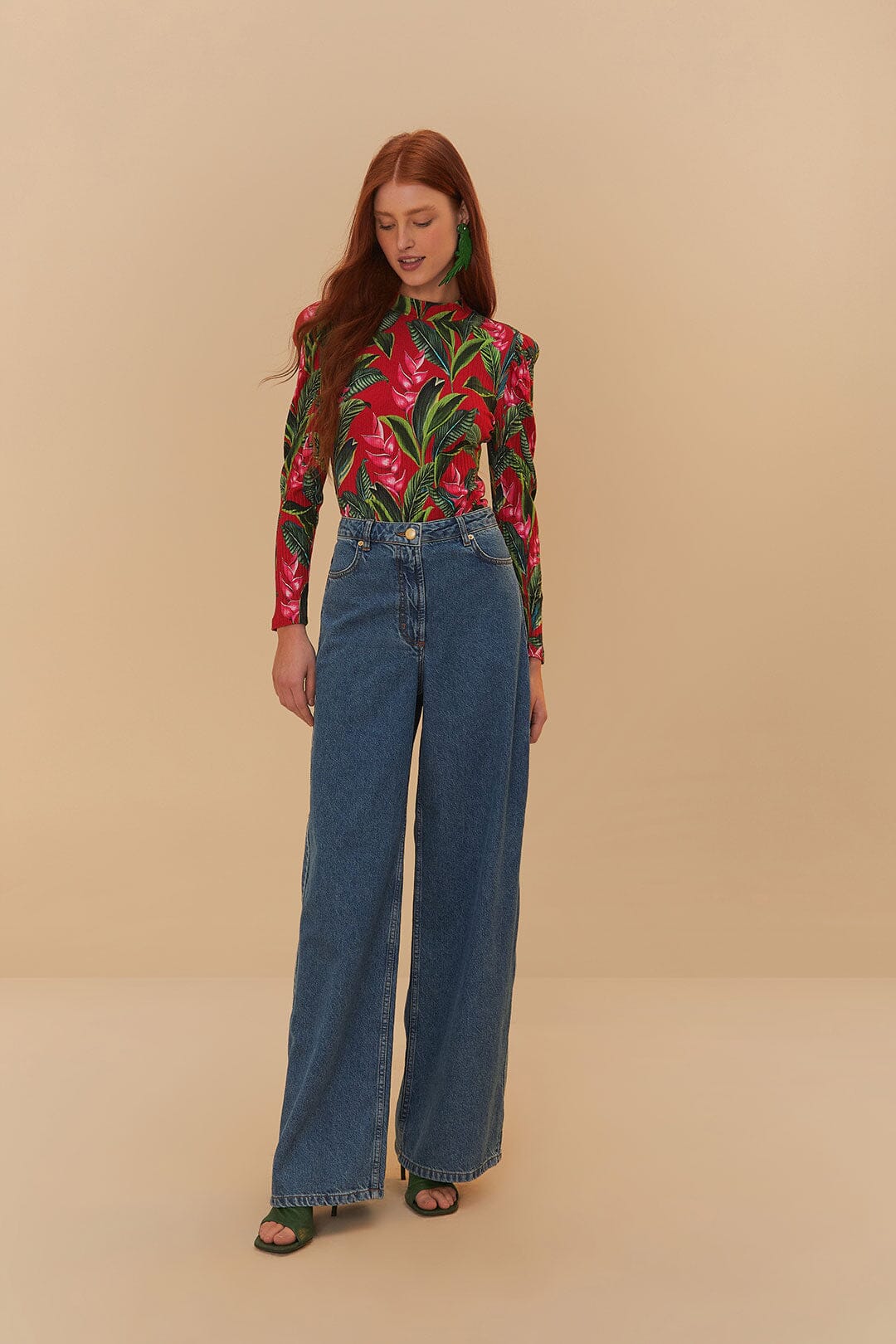 FARM Rio Red Dream Garden Long Sleeve Bodysuit