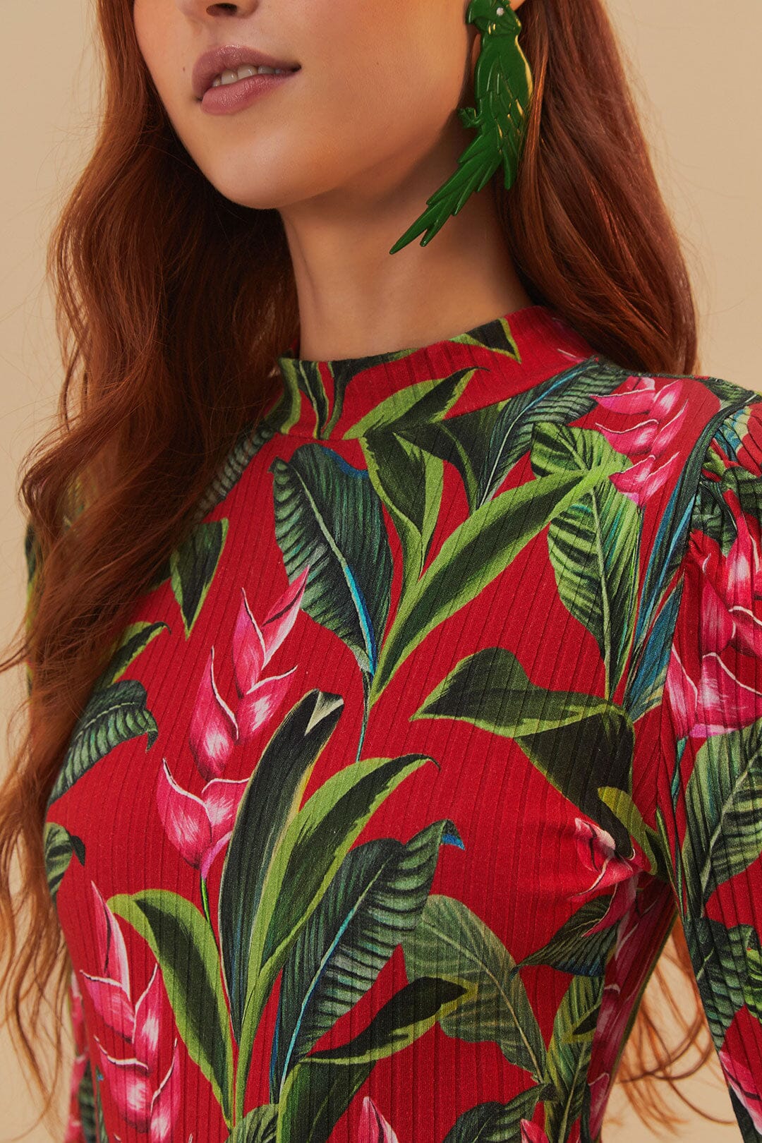 FARM Rio Red Dream Garden Long Sleeve Bodysuit