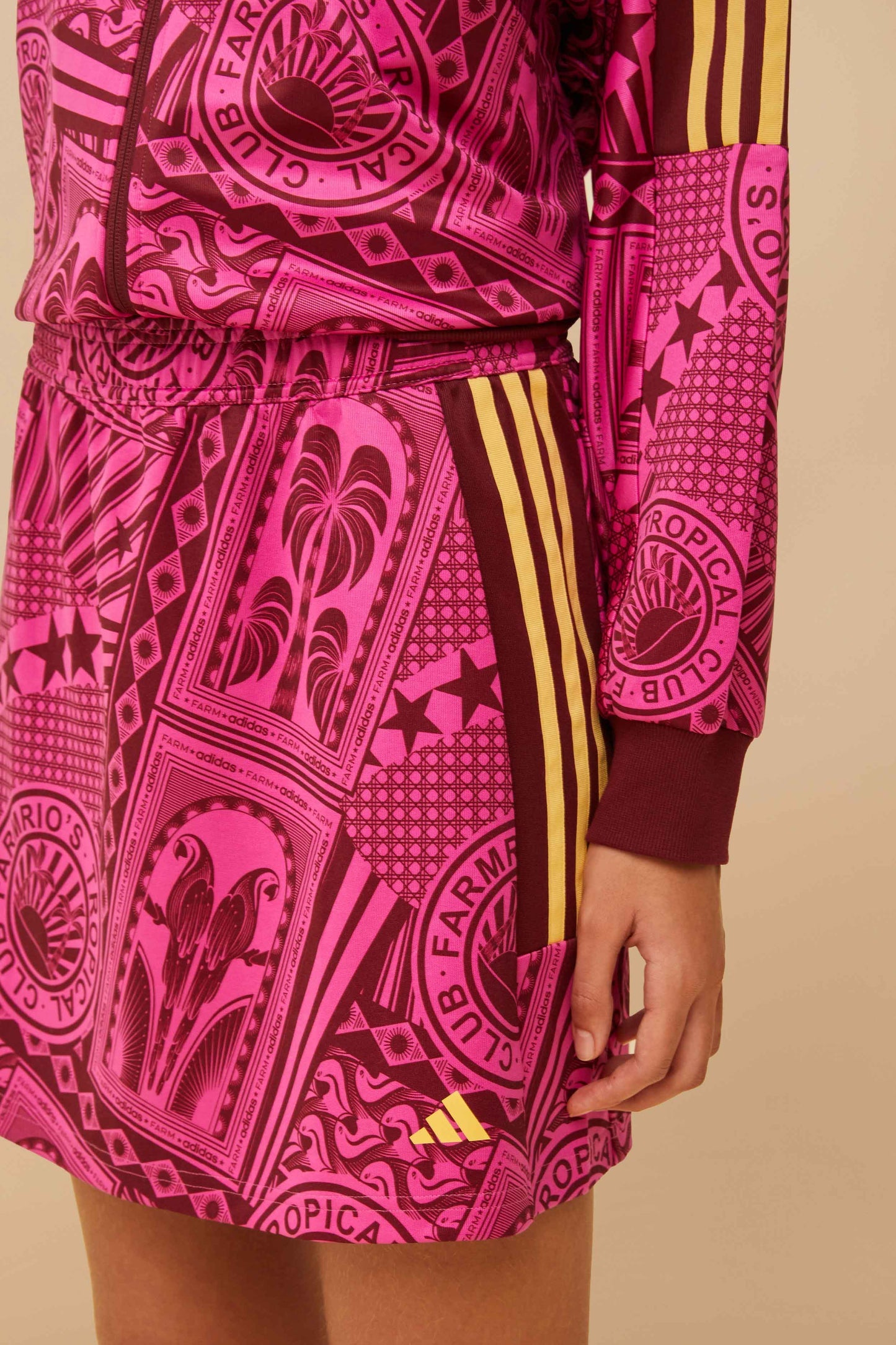 FARM Rio Adidas Tropical Club Pink Skirt