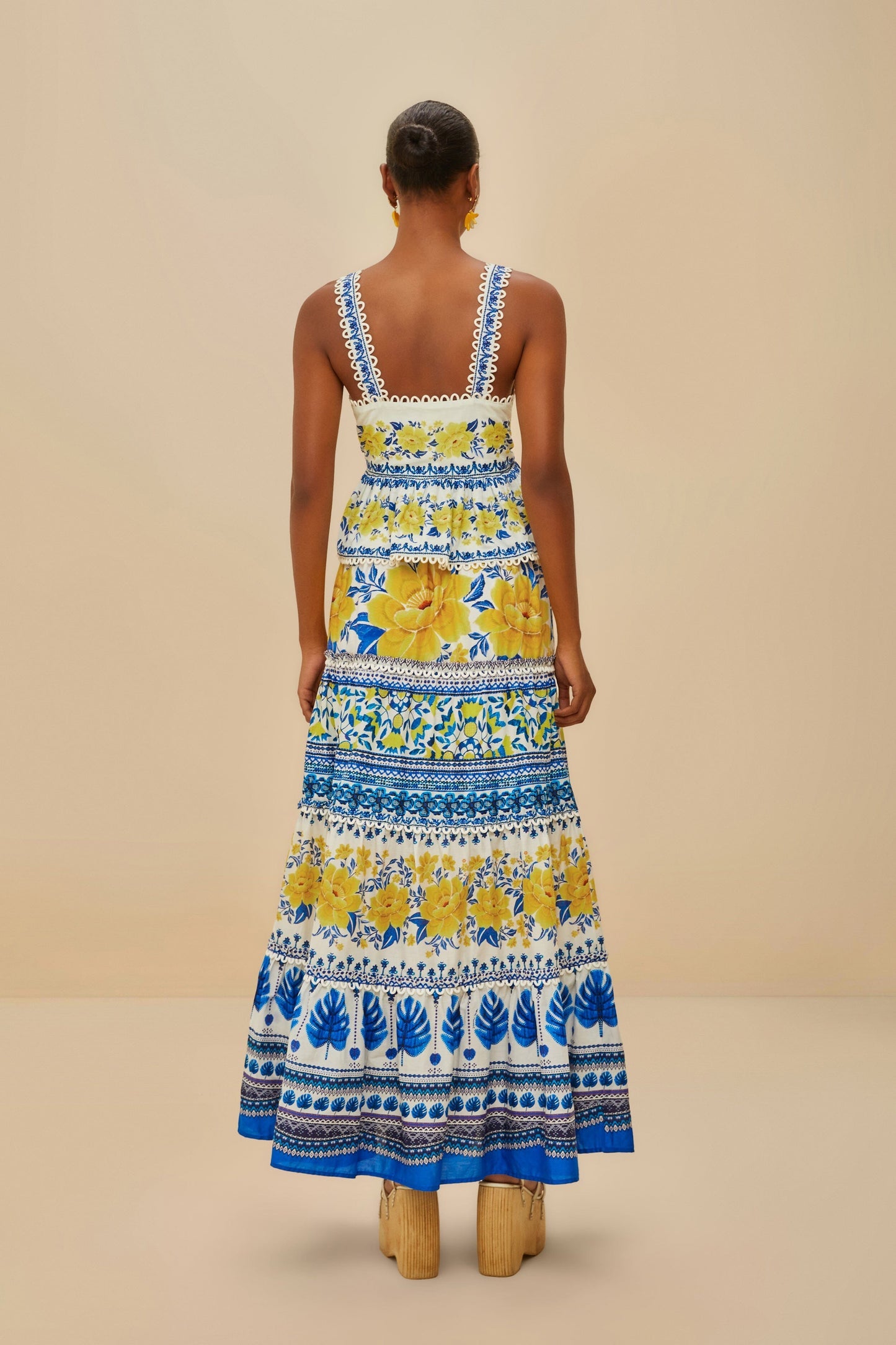 FARM Rio Off-White Zuli Low Rise Maxi Skirt