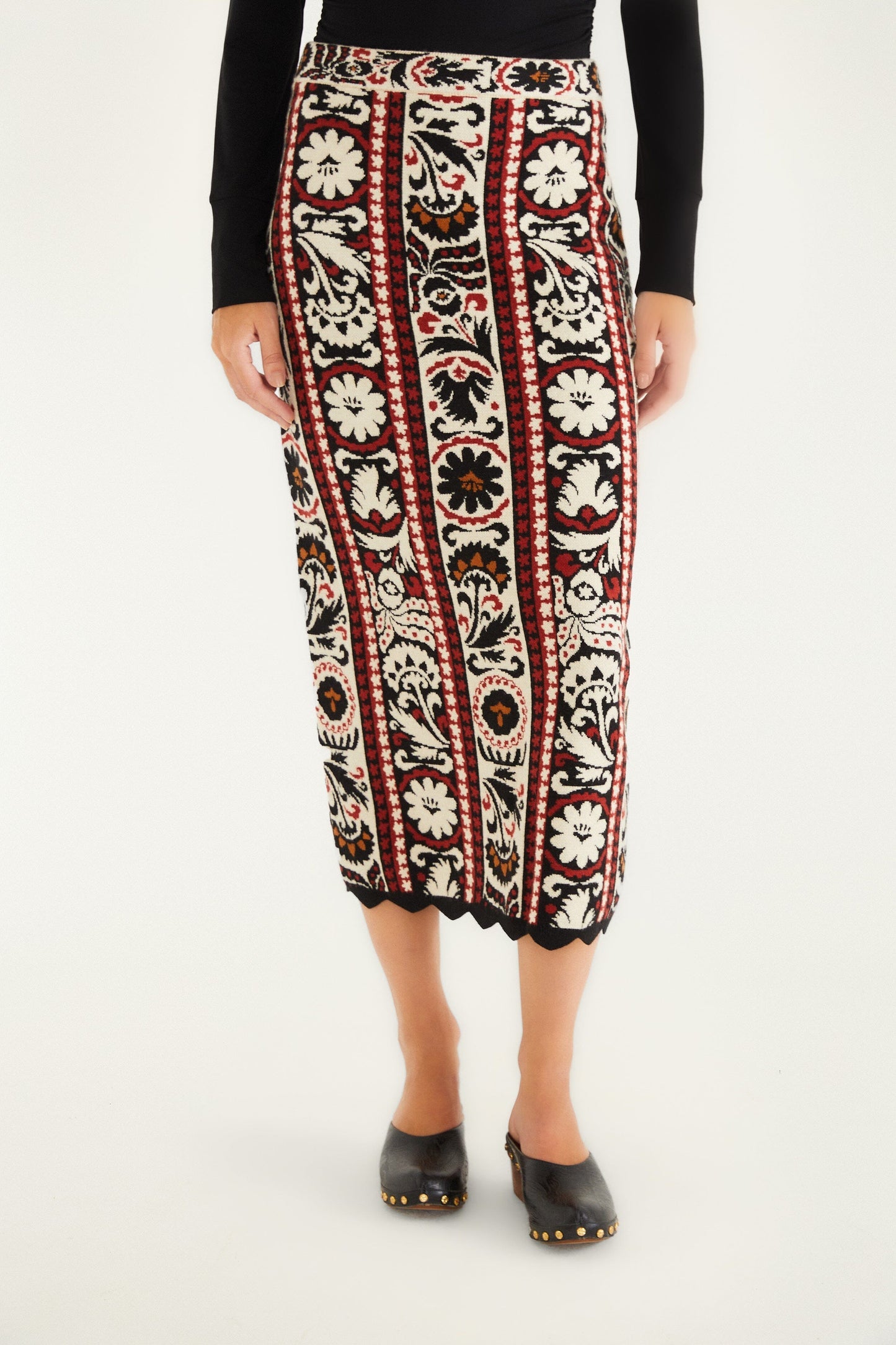 FARM Rio Stripes Winter Tapestry Knit Skirt | FARM Rio