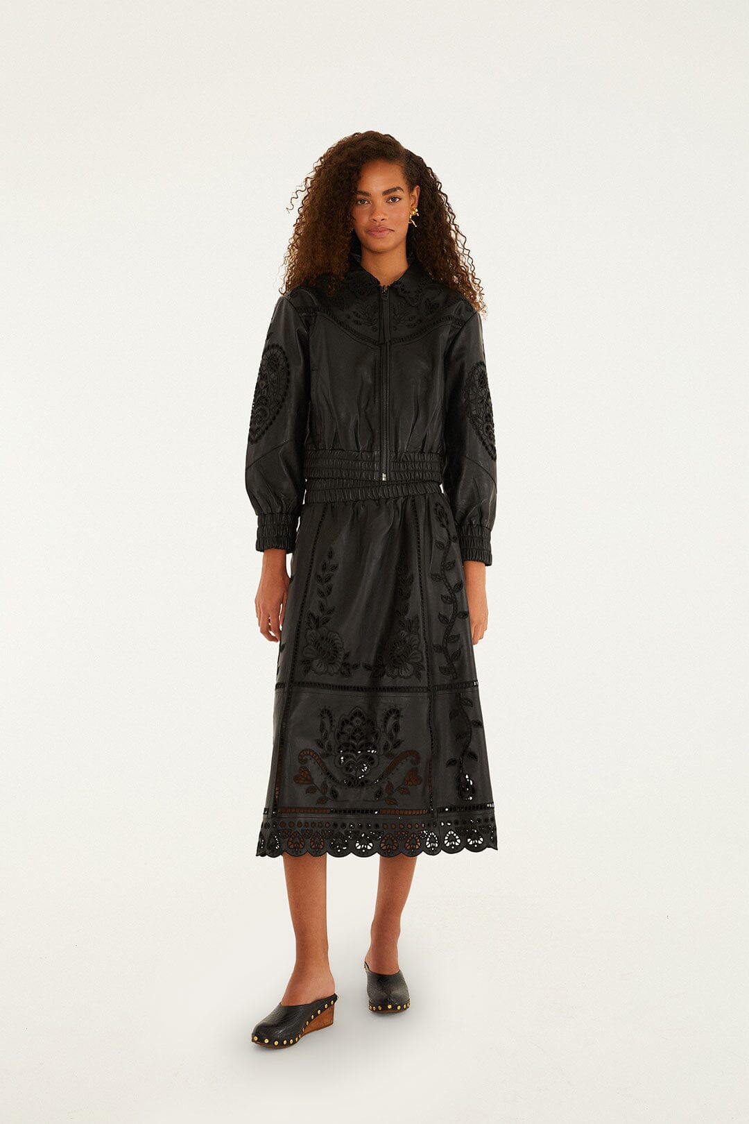 FARM Rio Black Richilieu Heart Skirt | FARM Rio