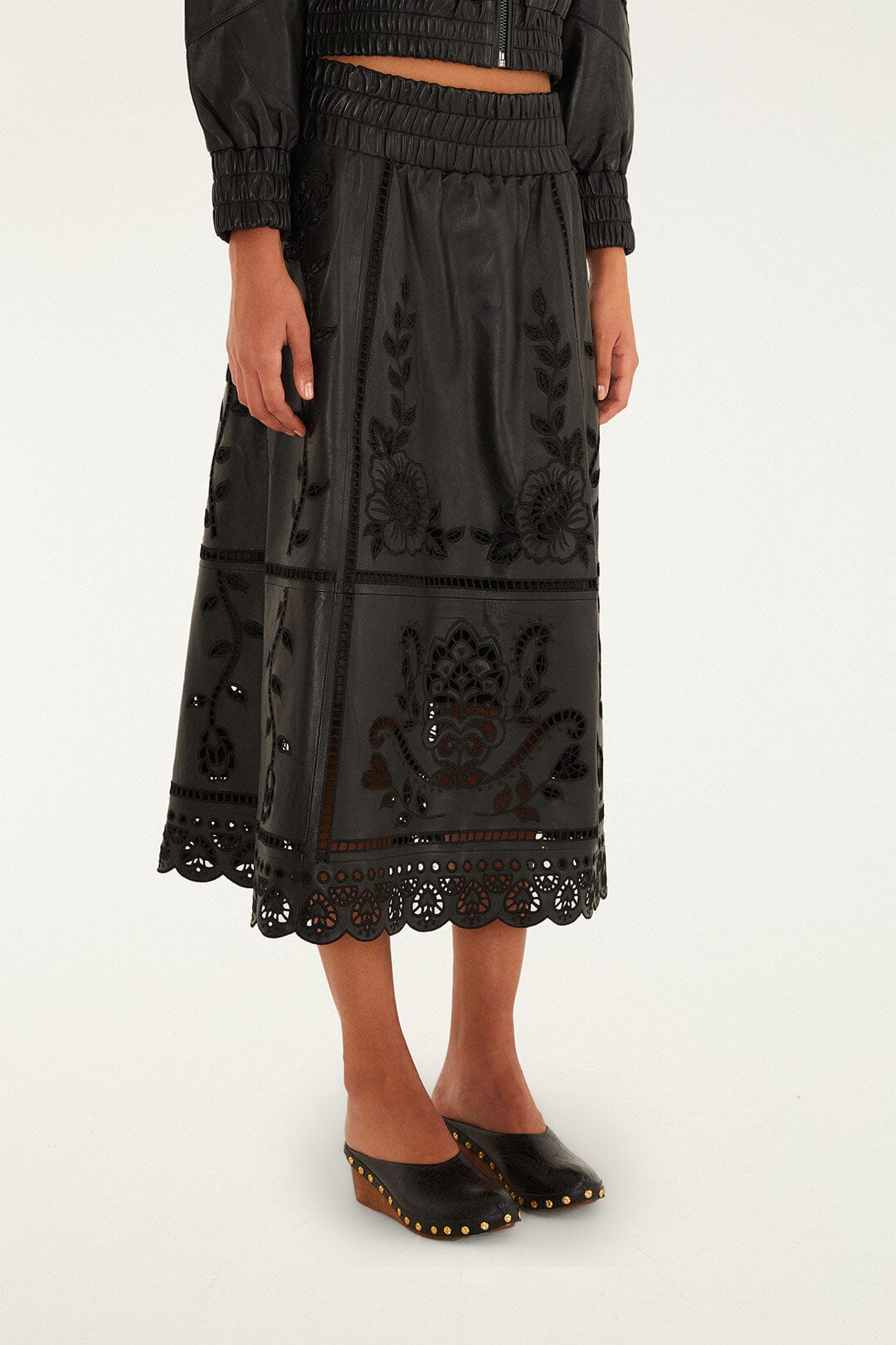 FARM Rio Black Richilieu Heart Skirt | FARM Rio
