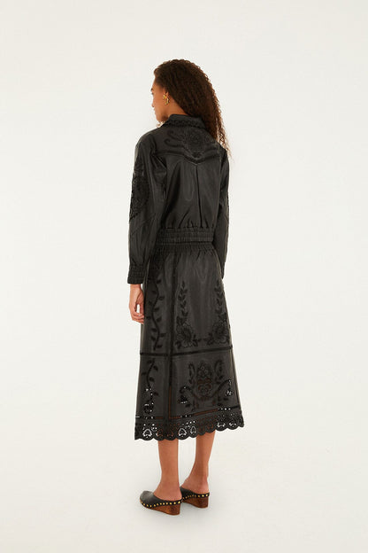 FARM Rio Black Richilieu Heart Skirt | FARM Rio