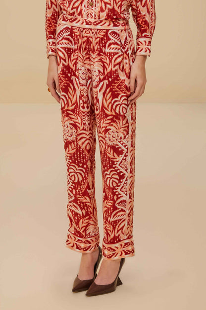 FARM Rio Tropical Tapestry Red Pajama Pants