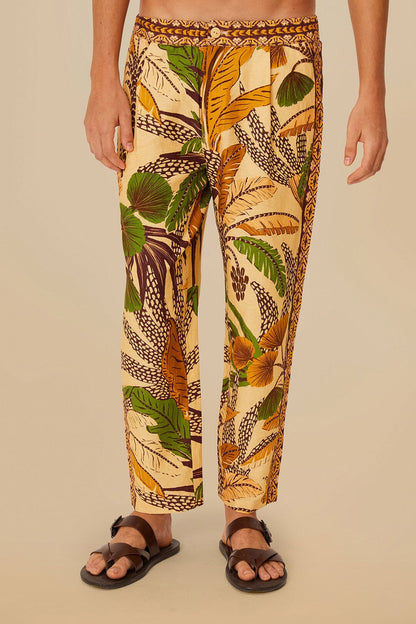 FARM Rio Sand Foliage Sketch LENZING™ ECOVERO™ Euroflax™ Pants