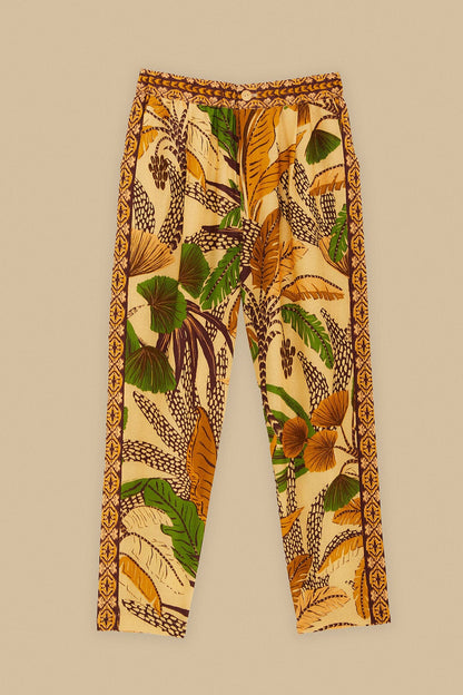 FARM Rio Sand Foliage Sketch LENZING™ ECOVERO™ Euroflax™ Pants