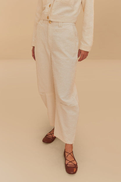 FARM Rio Off-White Twill Laser Carpenter Pants