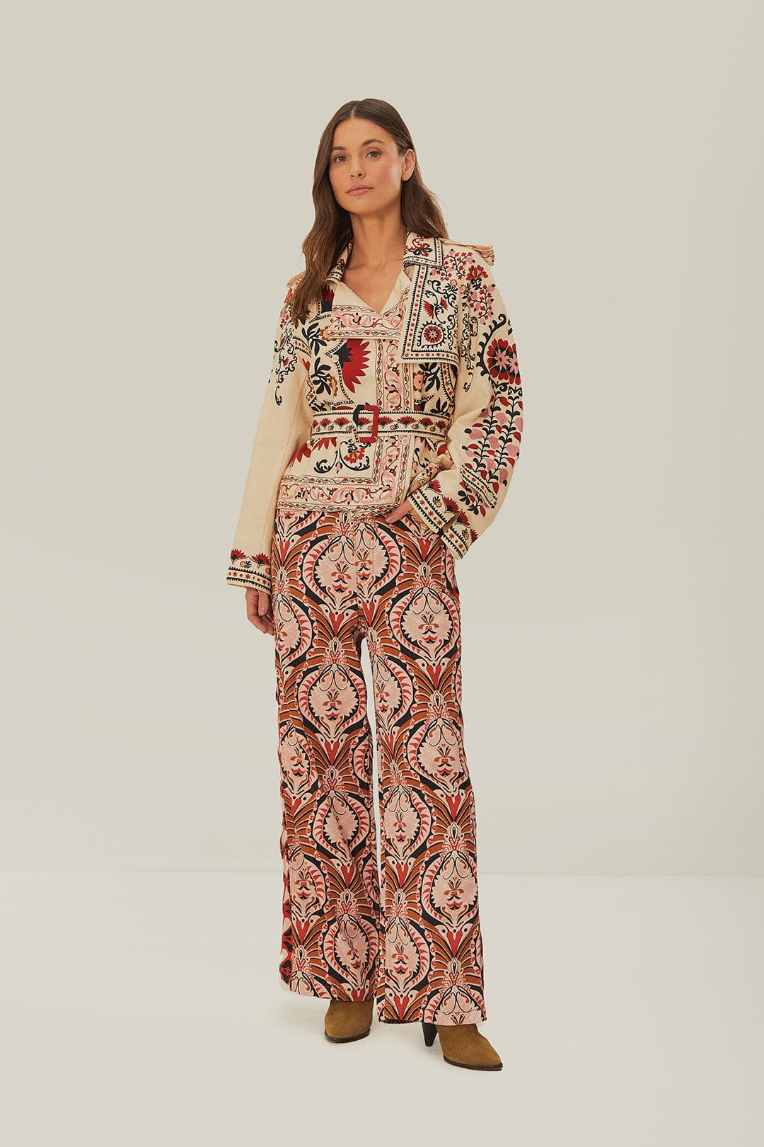 FARM Rio Brown Pineapple Jewelry Pants