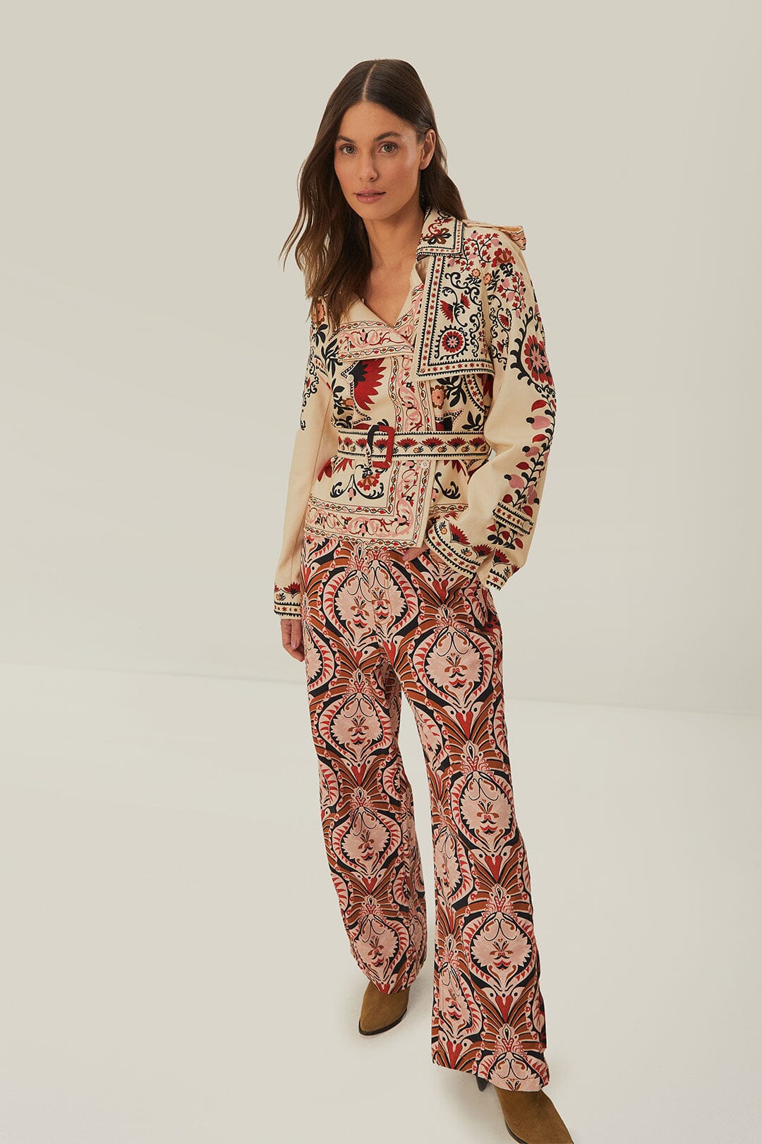 FARM Rio Brown Pineapple Jewelry Pants