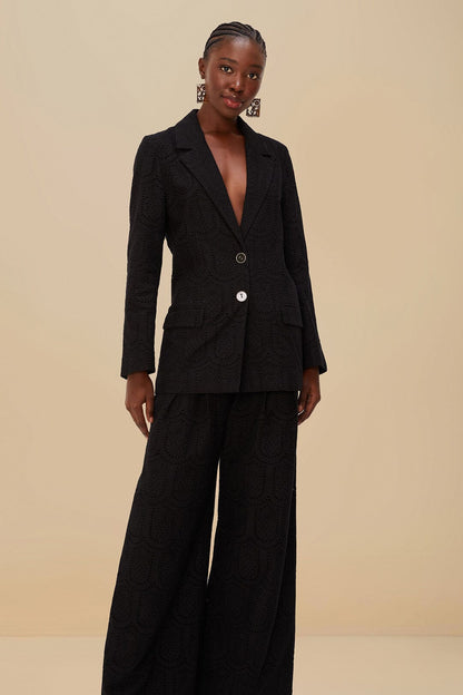 FARM Rio Black Eyelet Pants