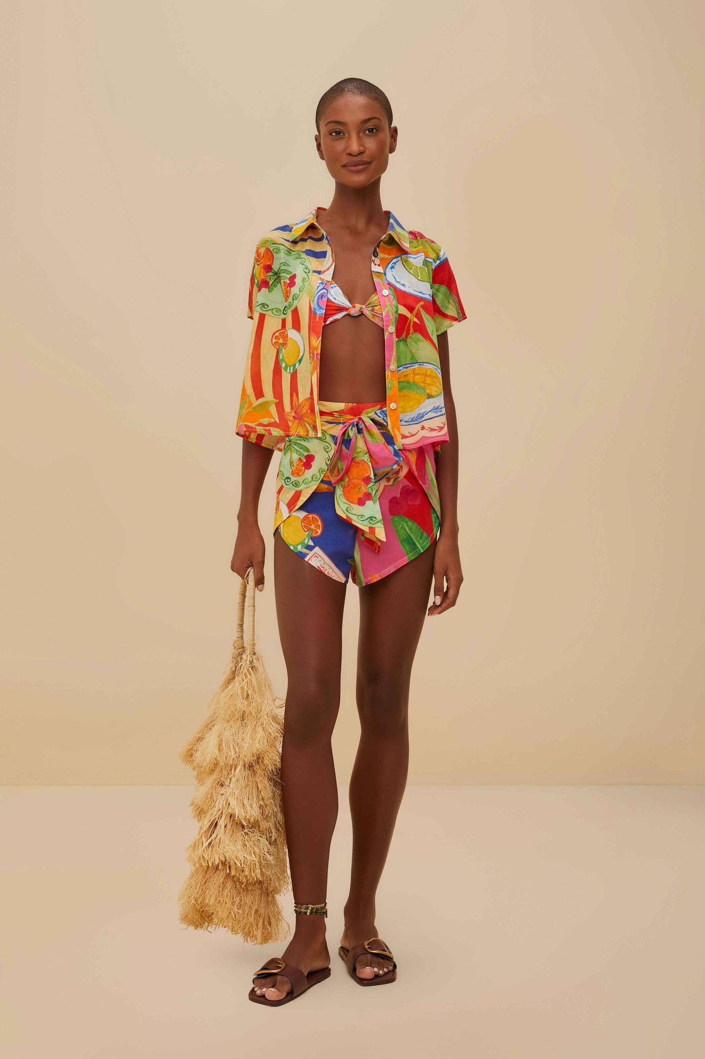 FARM Rio Multicolor Summer Picnic Shorts