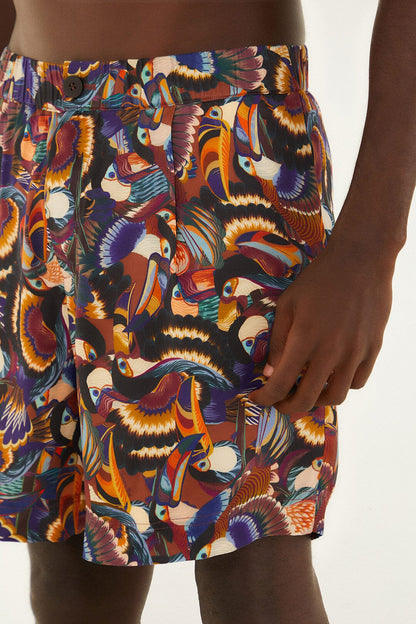 FARM Rio Multicolor Flying Toucans Lenzing� Ecovero� Shorts | FARM Rio
