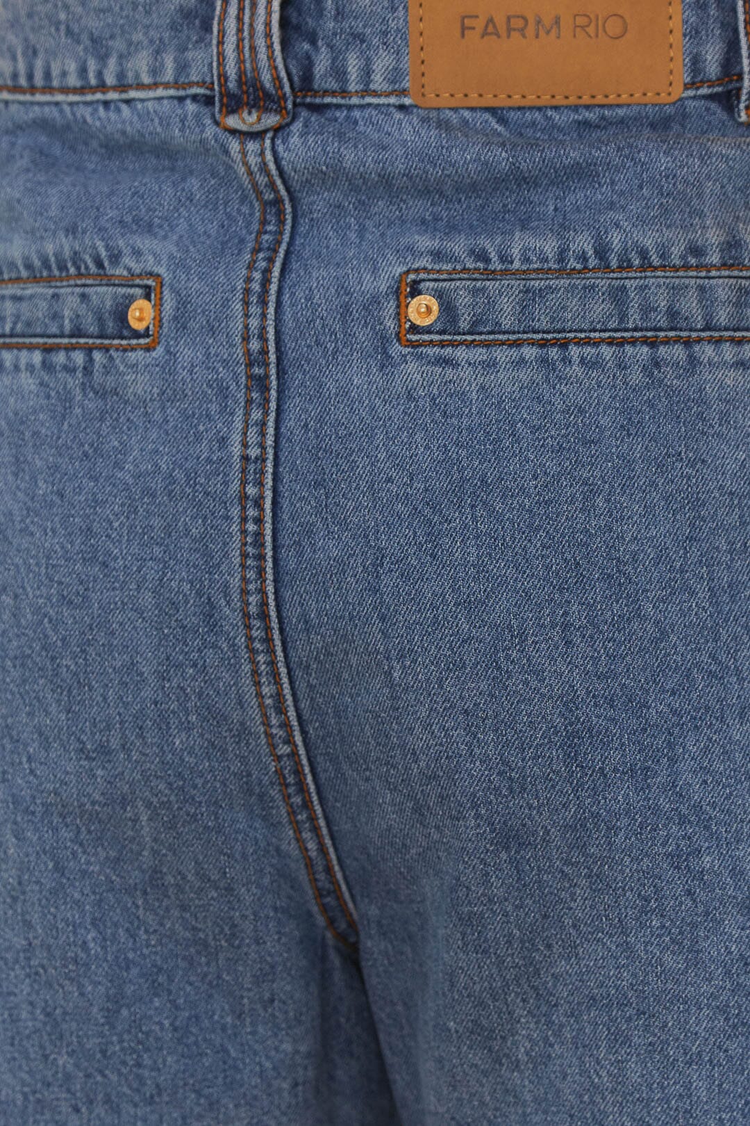 FARM Rio Denim Pleated Shorts