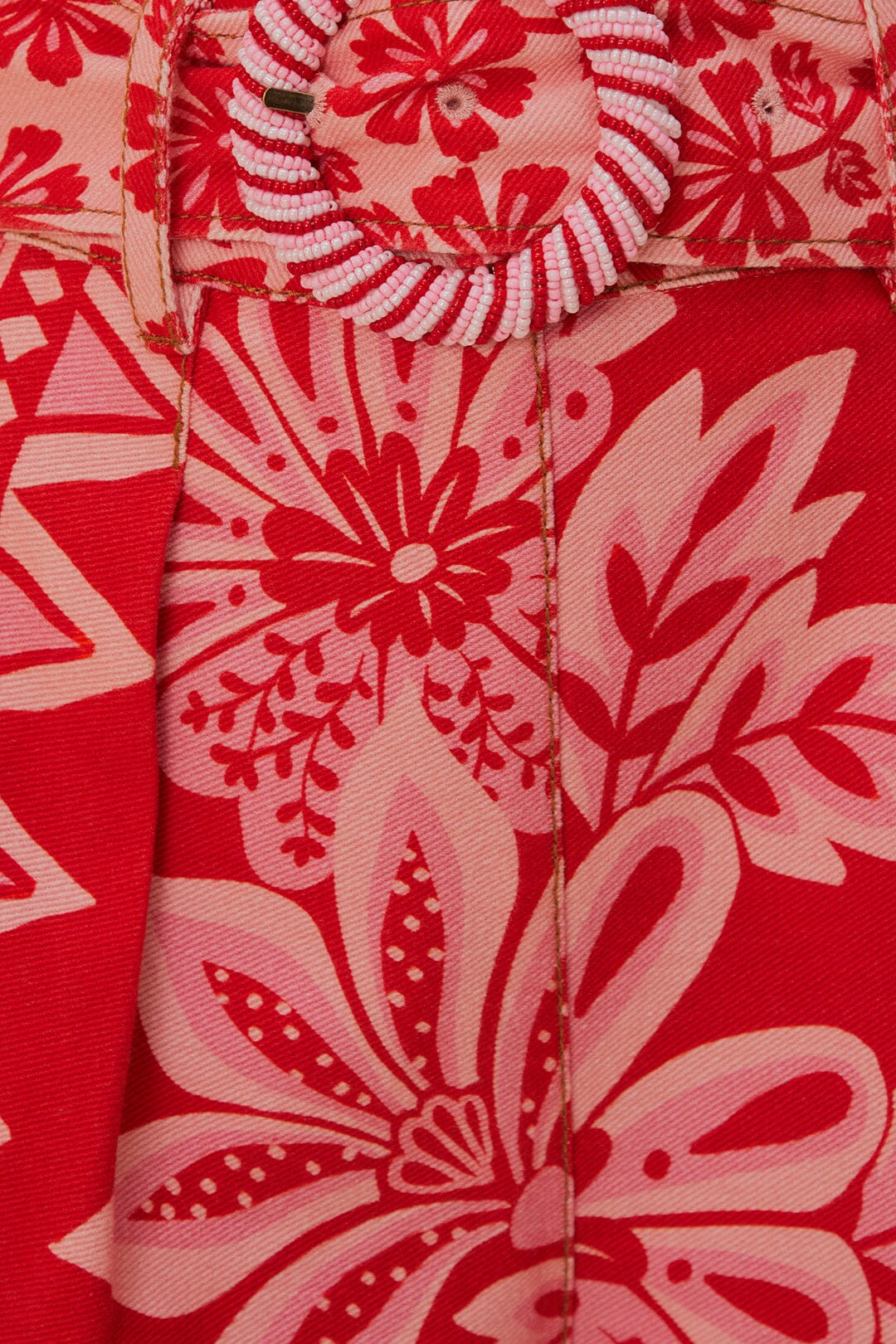 FARM Rio Flora Tapestry Red Shorts