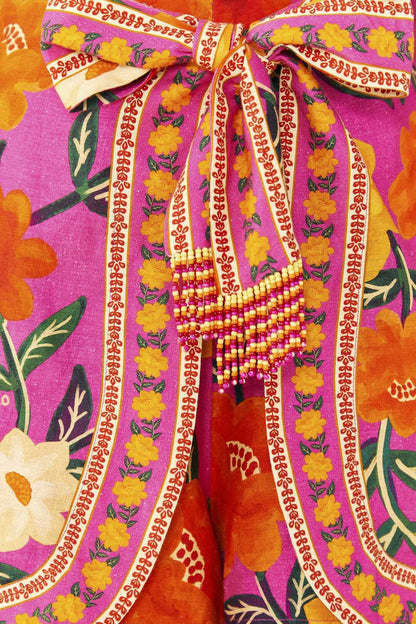 FARM Rio Pink Flower Tapestry Shorts