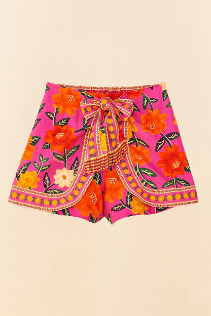 FARM Rio Pink Flower Tapestry Shorts