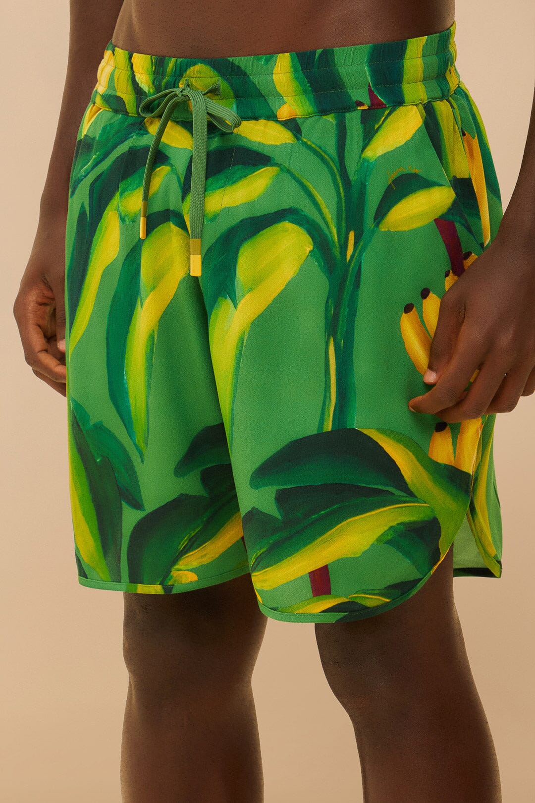 FARM Rio Green Banana Aquarela LENZING™ ECOVERO™ Viscose Shorts