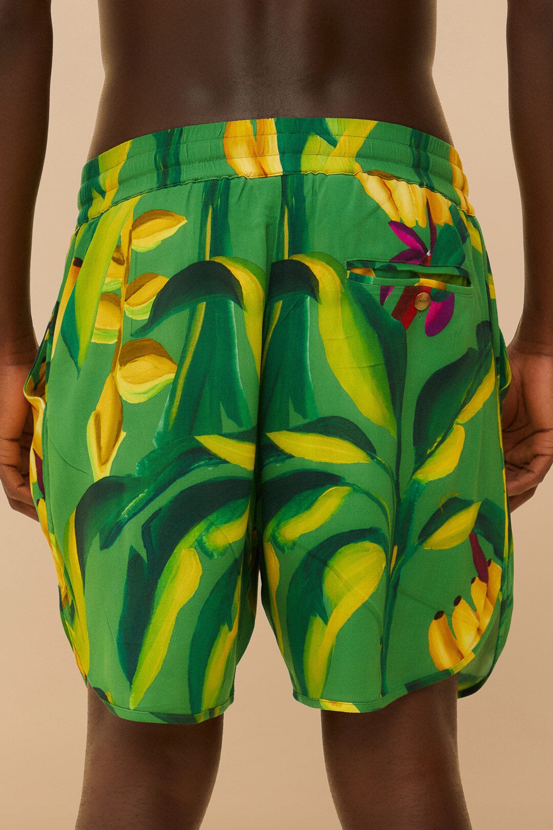 FARM Rio Green Banana Aquarela LENZING™ ECOVERO™ Viscose Shorts
