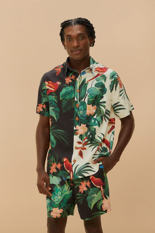 FARM Rio Black Midnight Macaw Fiesta LENZING™ ECOVERO™ Euroflax™ Shorts