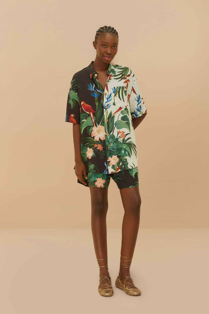 FARM Rio Black Midnight Macaw Fiesta LENZING™ ECOVERO™ Euroflax™ Shorts