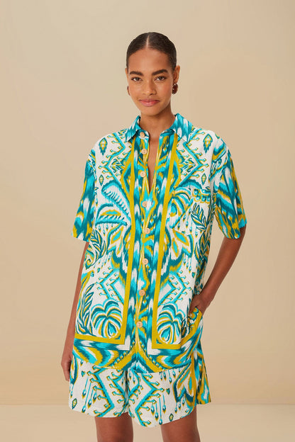 FARM Rio Sand Tropical Tapestry LENZING™ ECOVERO™ Euroflax™ Shorts