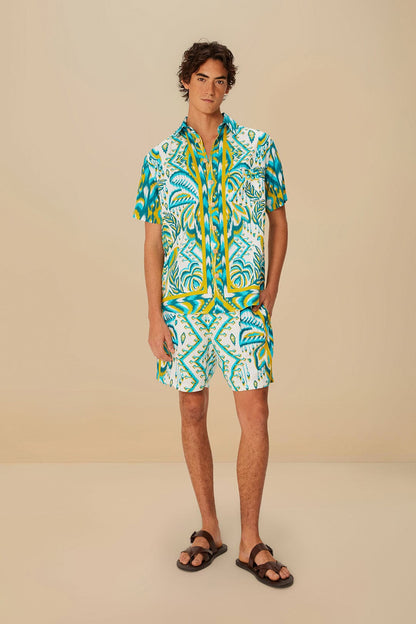 FARM Rio Sand Tropical Tapestry LENZING™ ECOVERO™ Euroflax™ Shorts