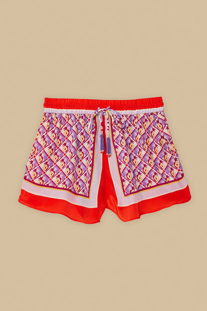 FARM Rio Multicolor Graphic Pineapple Scarf Shorts