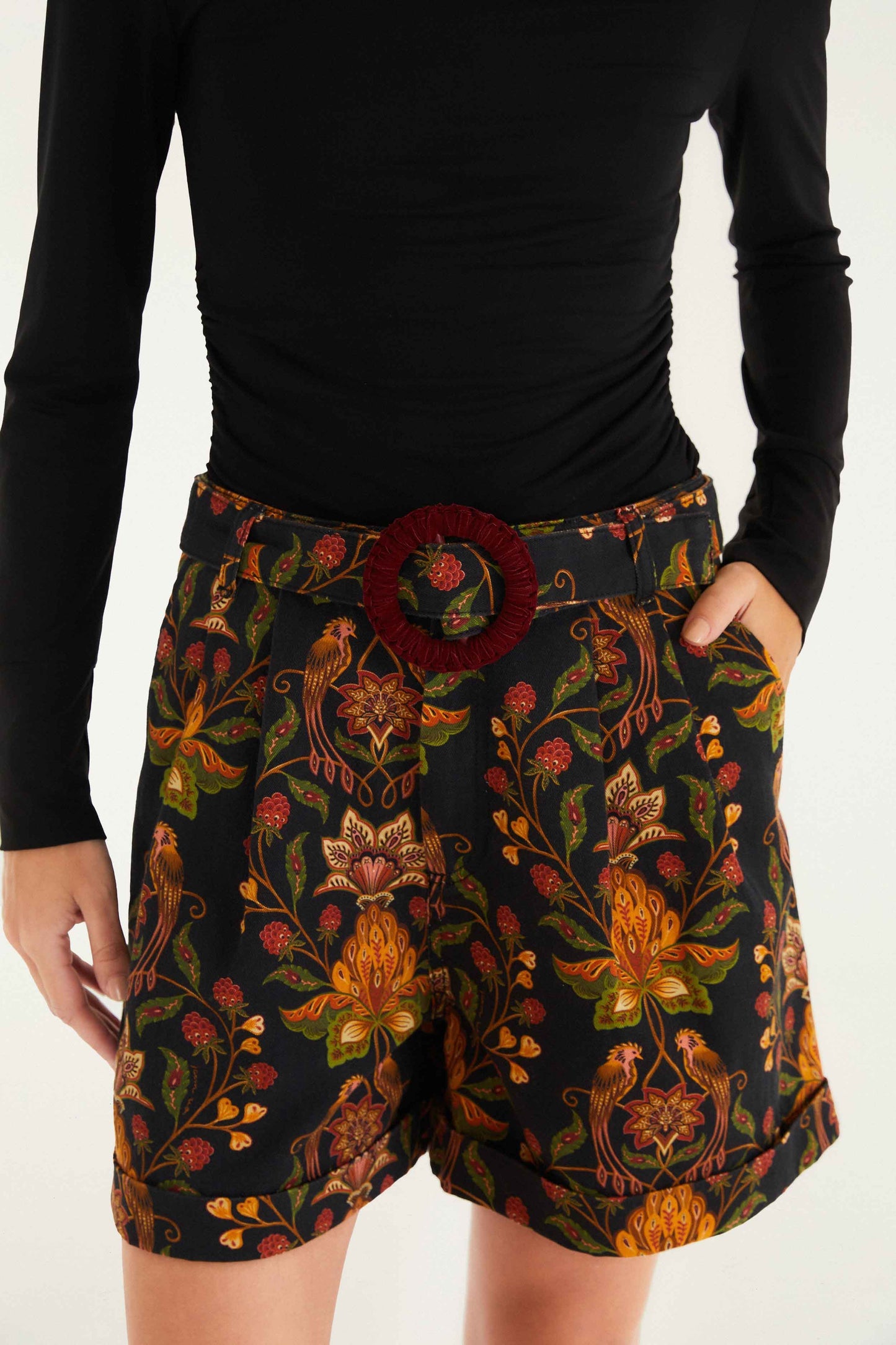 FARM Rio Black Berry Garden Shorts | FARM Rio