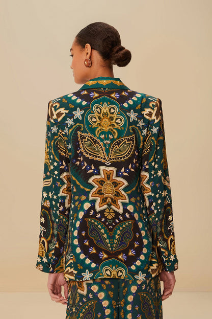 FARM Rio Black Jaipur LENZING™ ECOVERO™ Viscose Blazer