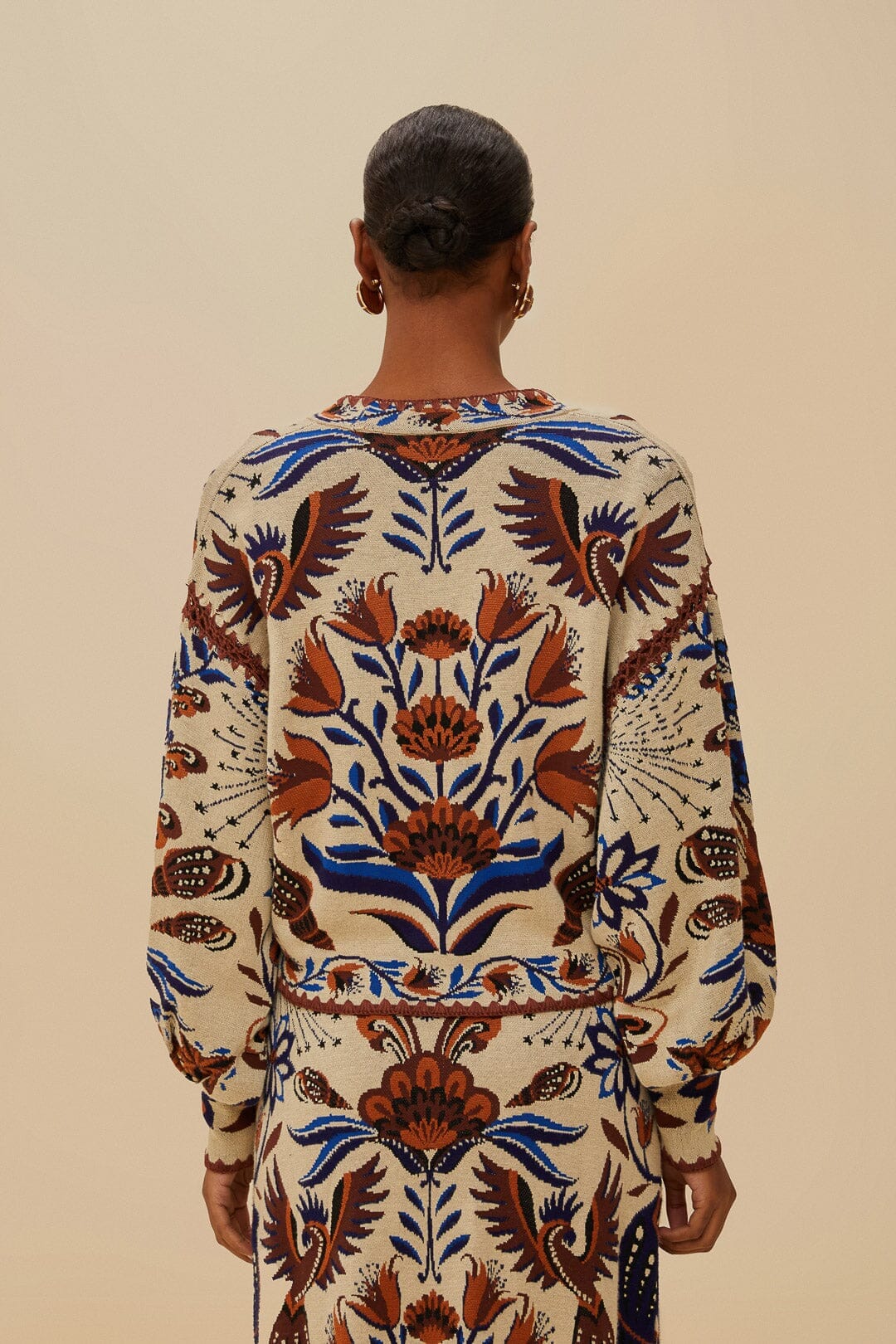 FARM Rio Sand Nature Land Knit Cardigan
