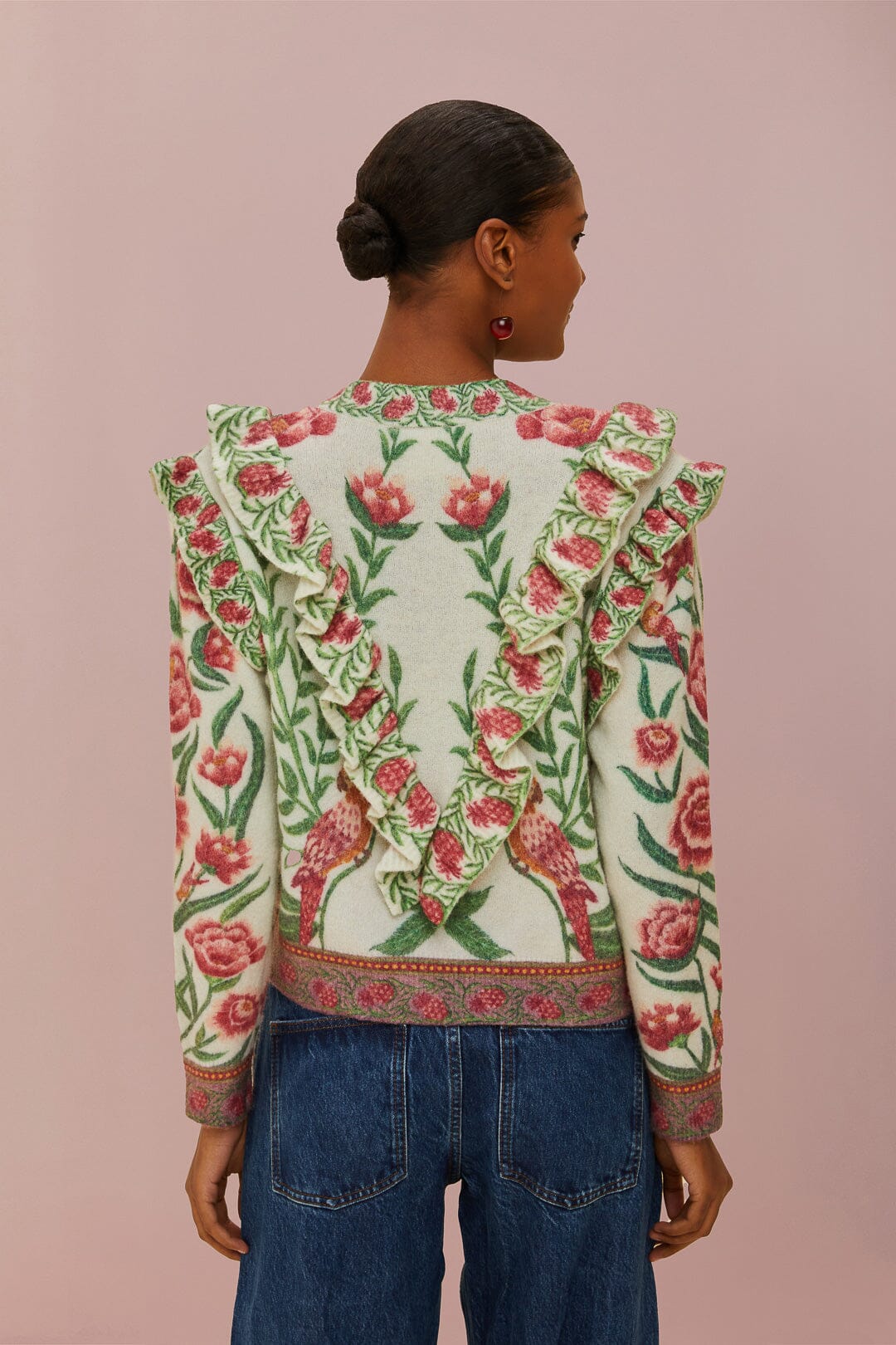 FARM Rio Cream Ainika Delicate Knit Cardigan