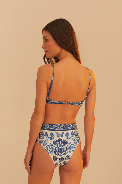 FARM Rio Delicate Tapestry High Waist Bikini Bottom
