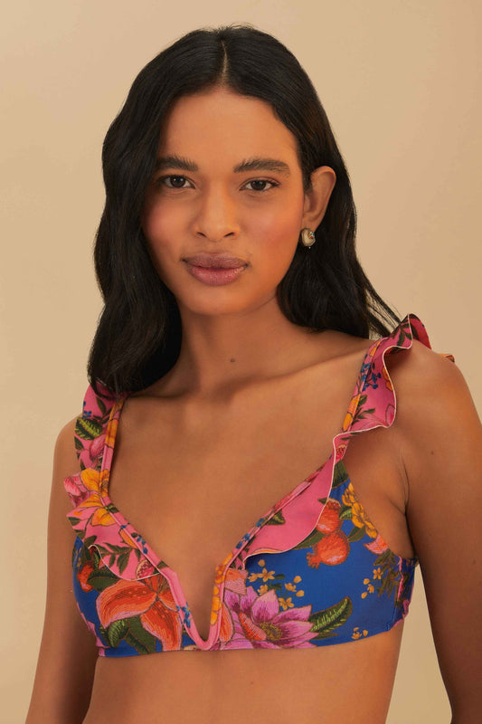 FARM Rio Multicolor Summer Fruit Underwire Bikini Top