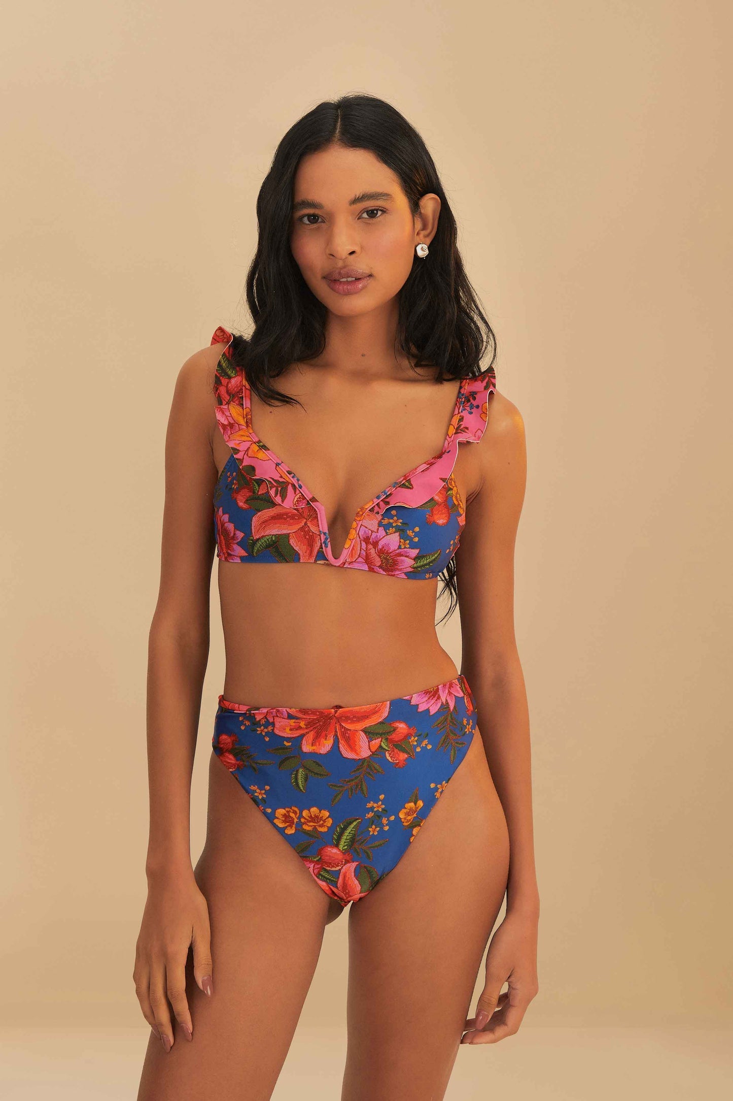 FARM Rio Multicolor Summer Fruit Underwire Bikini Top