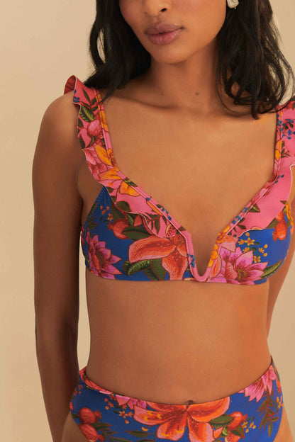 FARM Rio Multicolor Summer Fruit Underwire Bikini Top